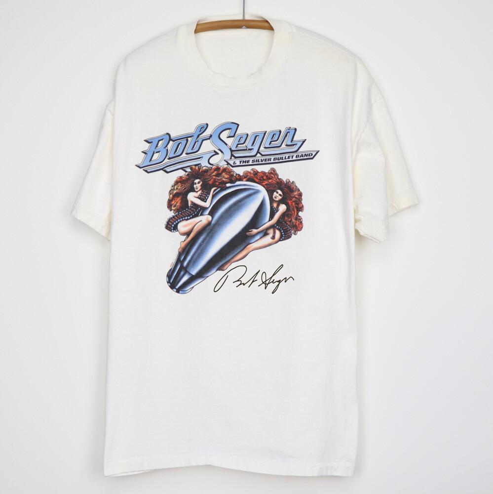 Retro Bob Seger Band Signed Short Sleeve Cotton White All Size T Shirt BT392 Unisex T-Shirt