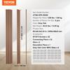 Wood Slat Acoustic Panels 8 PCS 96 X 6 Inch WPC for Modern Wall Grey Oak