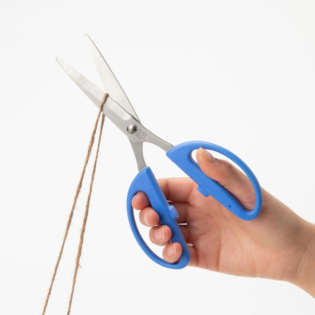 Kai Corporation Glatt Lang Hergestellt in Schonend für das Elastomerharz Ideal für 750BH9101 Schere, Schneiden, Klinge, 190mm, Japan, Hand, Rutschfester Griff,