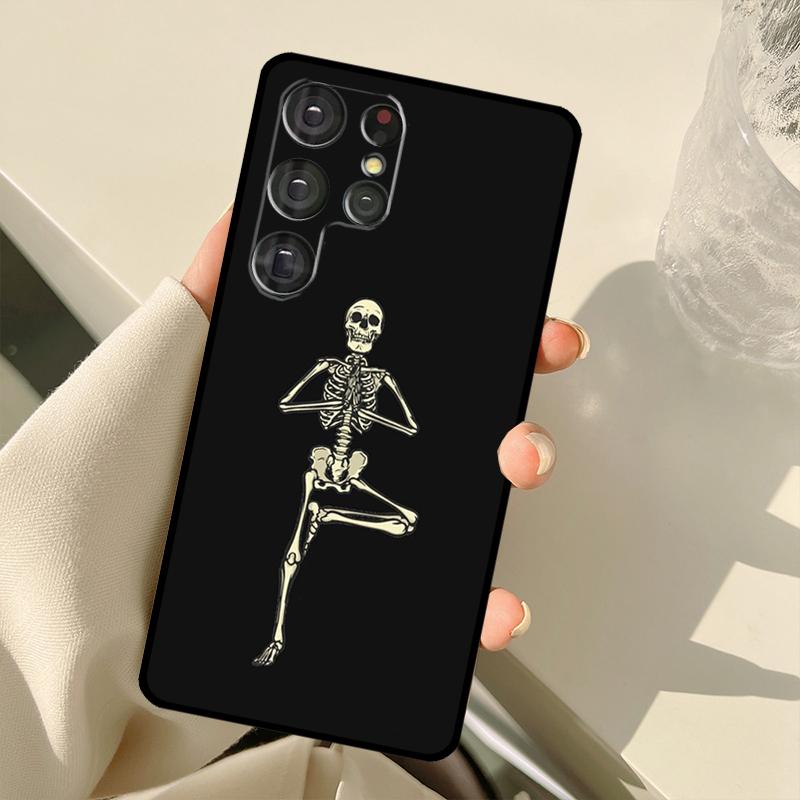 Skeleton Yoga For Samsung Galaxy S23 S22 Ultra S21 S20 FE S8 S9 S10 Note 10 Plus Note 20 Ultra Phone Case