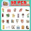 50 Retro Aesthetic Stickers European And American Brown Bohemian Aesthetic Literary Pattern Stickers