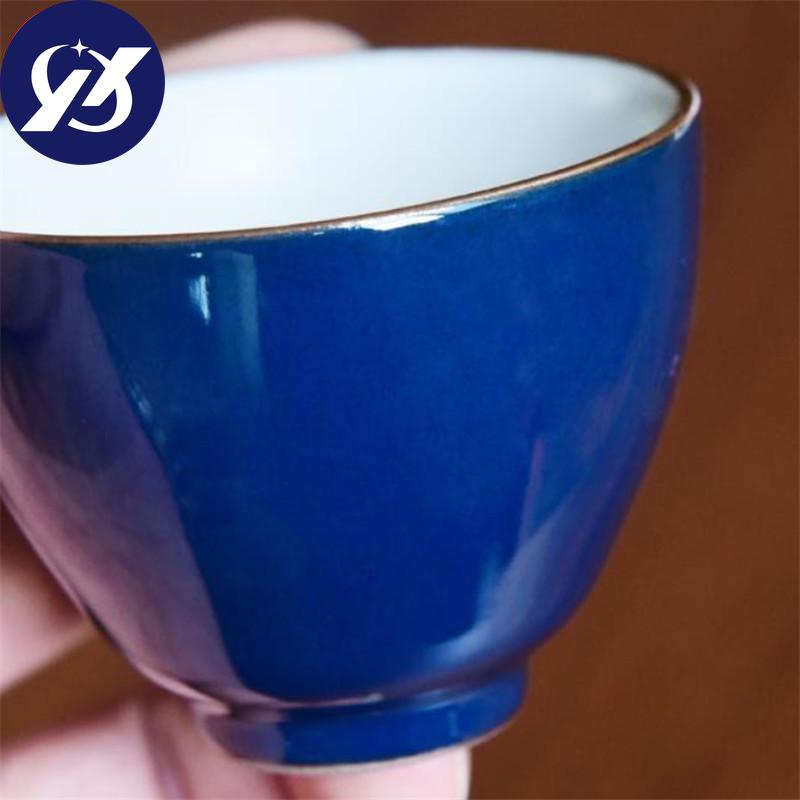 Indigo Handmade Teacup Home Personal Master Cup Hand Painted  Drinkware 60ml