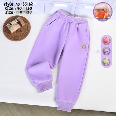 Flickornas 2025 Vinter Labubu Ljusande Sweatpants - Större Barn Casual Sportstil