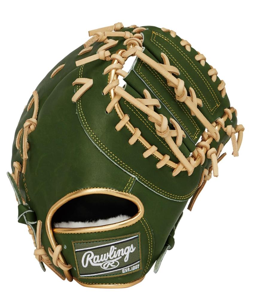 Rawlings PRO EXCEL GR5FHECM53 Baseball First ML Throw HOH® –Color Palette- Glove, Soft, Base, Green, 11.75 Inches, Left-Handed