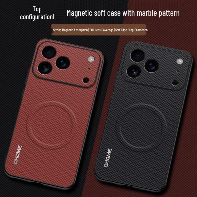 iPhone 17 Pro Max Case, Apple 16 Pro Magnetic Anti-Drop Protective Cover, Mark Pattern for 15 Plus