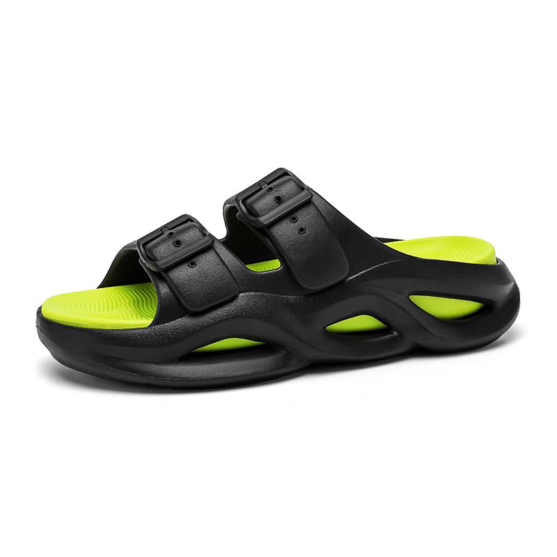 Módní trendy pánské sandály s tlustou podrážkou, venkovní, ležérní, protiskluzové, lehké, základní, plážové boty, letní dovolenkové sandály pro muže