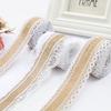 Colored Lace Burlap Roll for DIY Crafts, Handmade Packaging, and Vase Decoration.