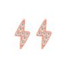 Anti-allergic Mini Earrings Hip-hop Small Minimalist Zircon Lightning Stud Earrings