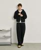 Glw Essential Two-Way Crop Zip-Up Hoodie Black