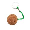 Customizable Round Cork Ball Keychain with Logo Printing