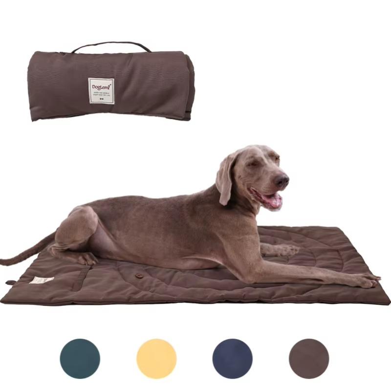 Foldable Dog Blanket Light Easy to Clean Dog Cage Pad Floor Mat Sleeping Bed for Indoor Outdoor Camping