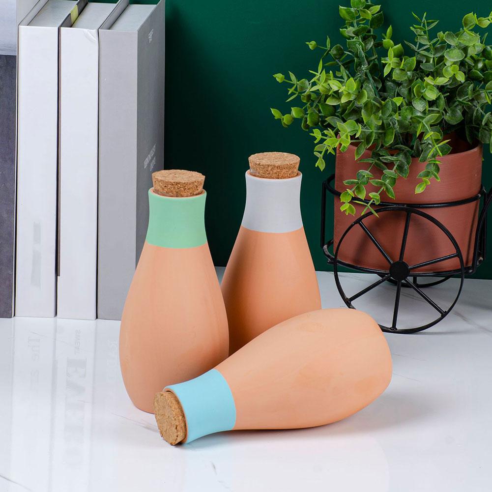 Automatic Watering Flower Pot Ceramic Custom Red Clay Pot Bowling Irrigation Seepage Colored Pot Water Red 4 Pack Storage C V7M5