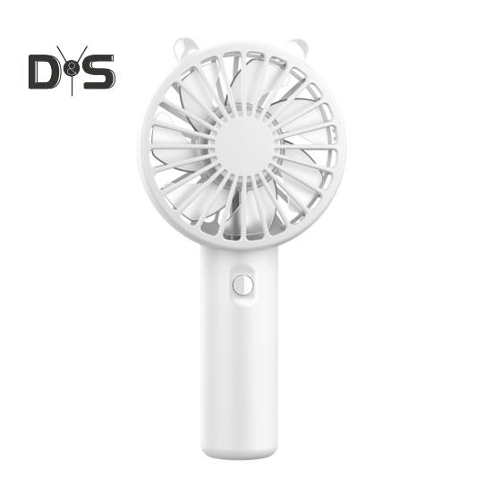 

Портативный небольшой вентилятор с 3 настройками скорости Мощный воздушный поток Низкий уровень шума Карманный вентилятор с перезаряжаемой батареей USB белый