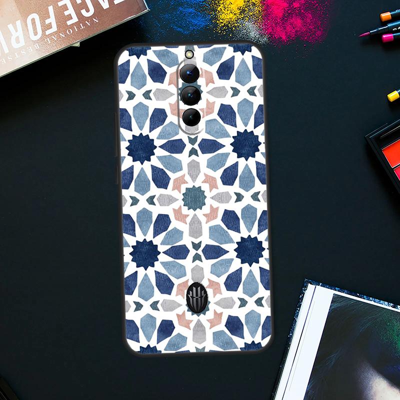 Moroccan Tile Case For ZTE Nubia Red Magic 8 8S Pro Plus RedMagic 9 Pro Plus 6 7 6S 7S Pro 5S 6R 5G Cover