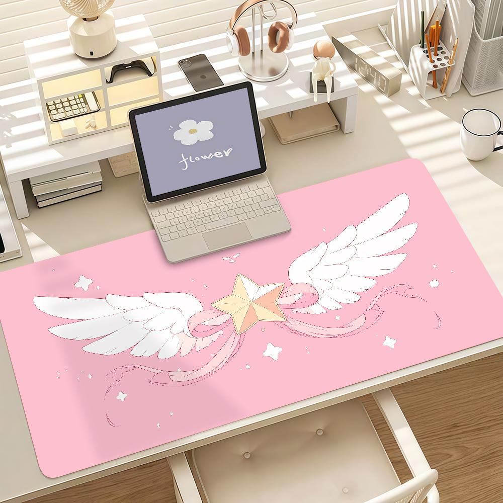 Anime Ccardcaptor Sakura Cartoon Mouse Pad Anti Slip Rubber Edge Locked Thickened Laptop Gaming Desk Mat