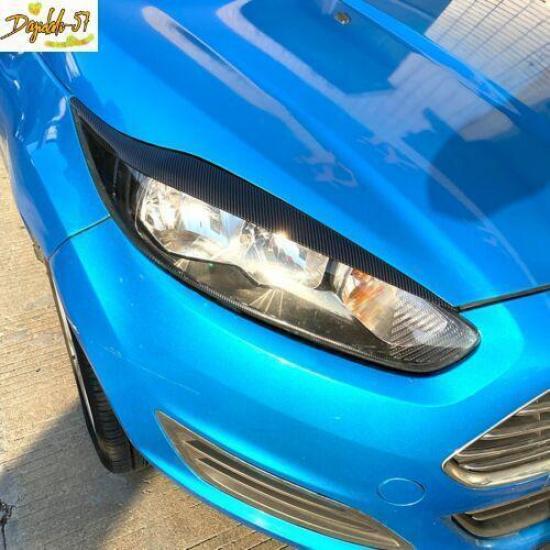 For 2013-2017 Ford Fiesta MK6.5 CB Look Front Headlight Eyelid Eyebrow Trim
