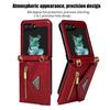 Crossbody Lanyard Leather Phone Case for Samsung Galaxy Z Flip 6 5 4 Flip6 Flip5 Flip4 Zipper Wallet Card Slot Holder Cover