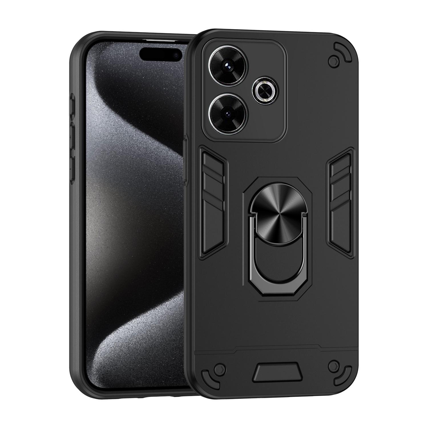 

For Poco M6 Plus X7 X6 X5 Pro 5G Armor Shockproof Case For POCO C71 C75 C61 C55 Protective Cover Ring Stand Holder Fundas Coque Pc + tpu&Poco X5