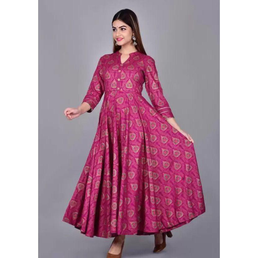 Indyjski Projektancki Anarkali Kurta Suknia Damska Bollywood Party Wear Kurti Ubrania VF-1851