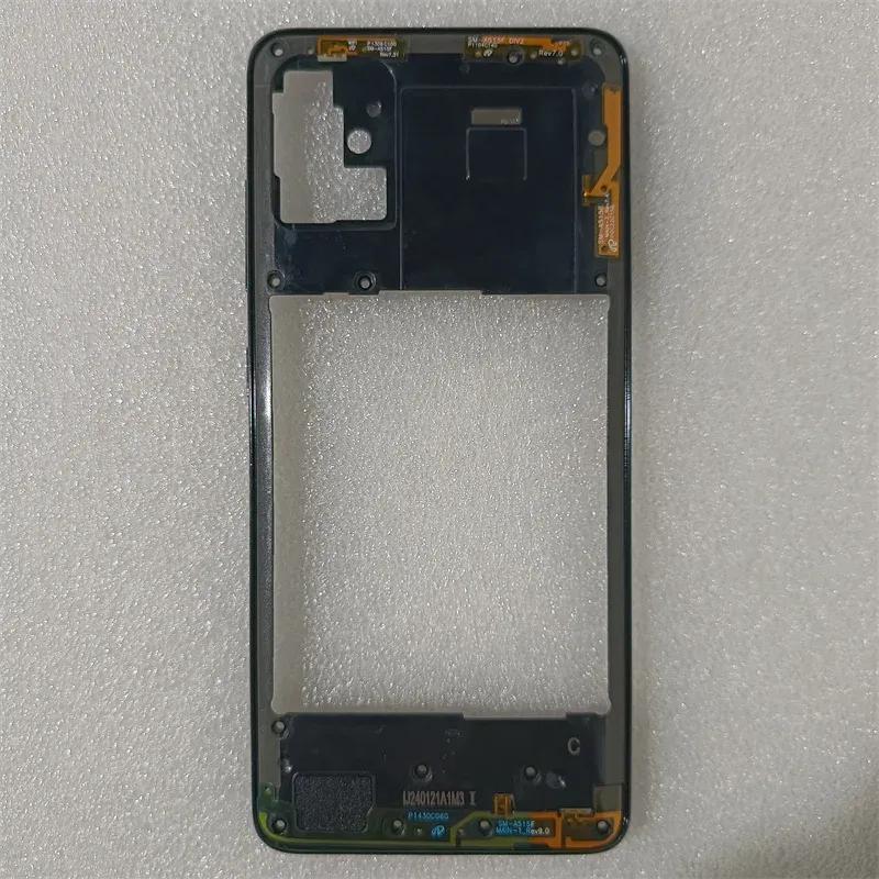 Housing Middle Frame Phone For Samsung Galaxy A51 4G 2020 A515F With Power Volume button Repair Parts