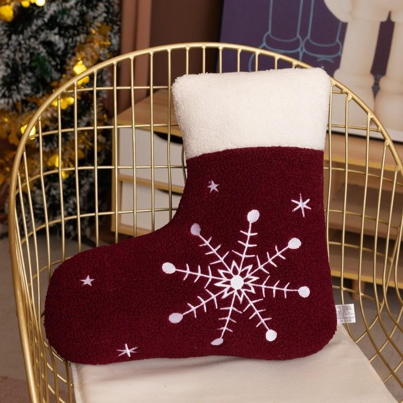 Christmas Tree Plush Pillow With Short Pile Filler For Holiday Home Decor