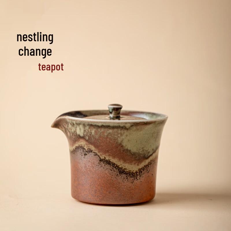 Chinese Wood-Fired Ceramic Teapot with Tea Infuser