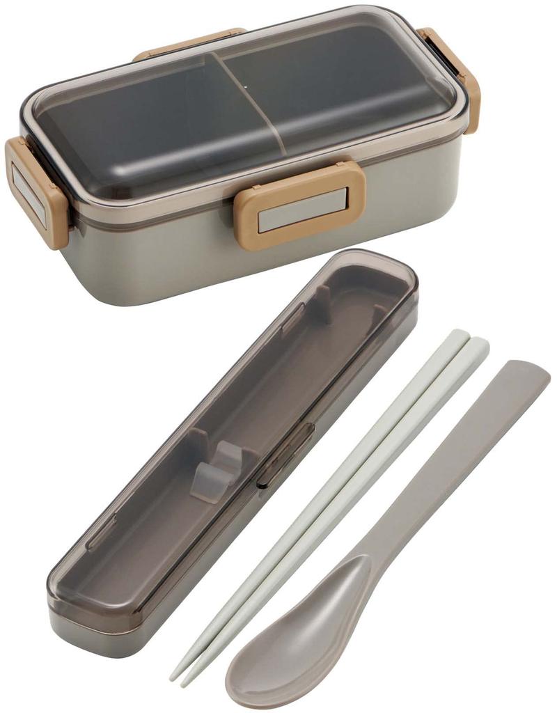 Skater Chopsticks and Spoon Set CAC1AAG-A 18cm Slim Case Antibacterial Mocha Gray Adult Women