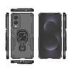 For Samsung Galaxy S25 Edge Phone Case WANLONFENG PC TPU Back Cover Kickstand with Tempered Glass