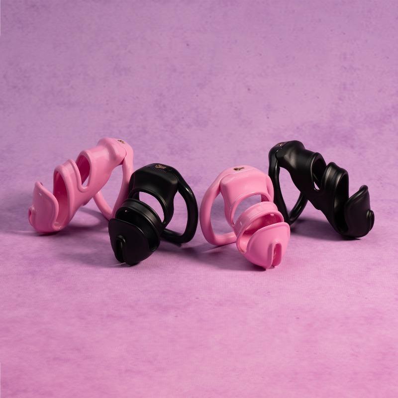 New Pink Sissy Chastity Cage with Heart-Shaped Keys for Security Clearance Celibacy Penis CB Lock BDSM Urethral Device Sex Toys
