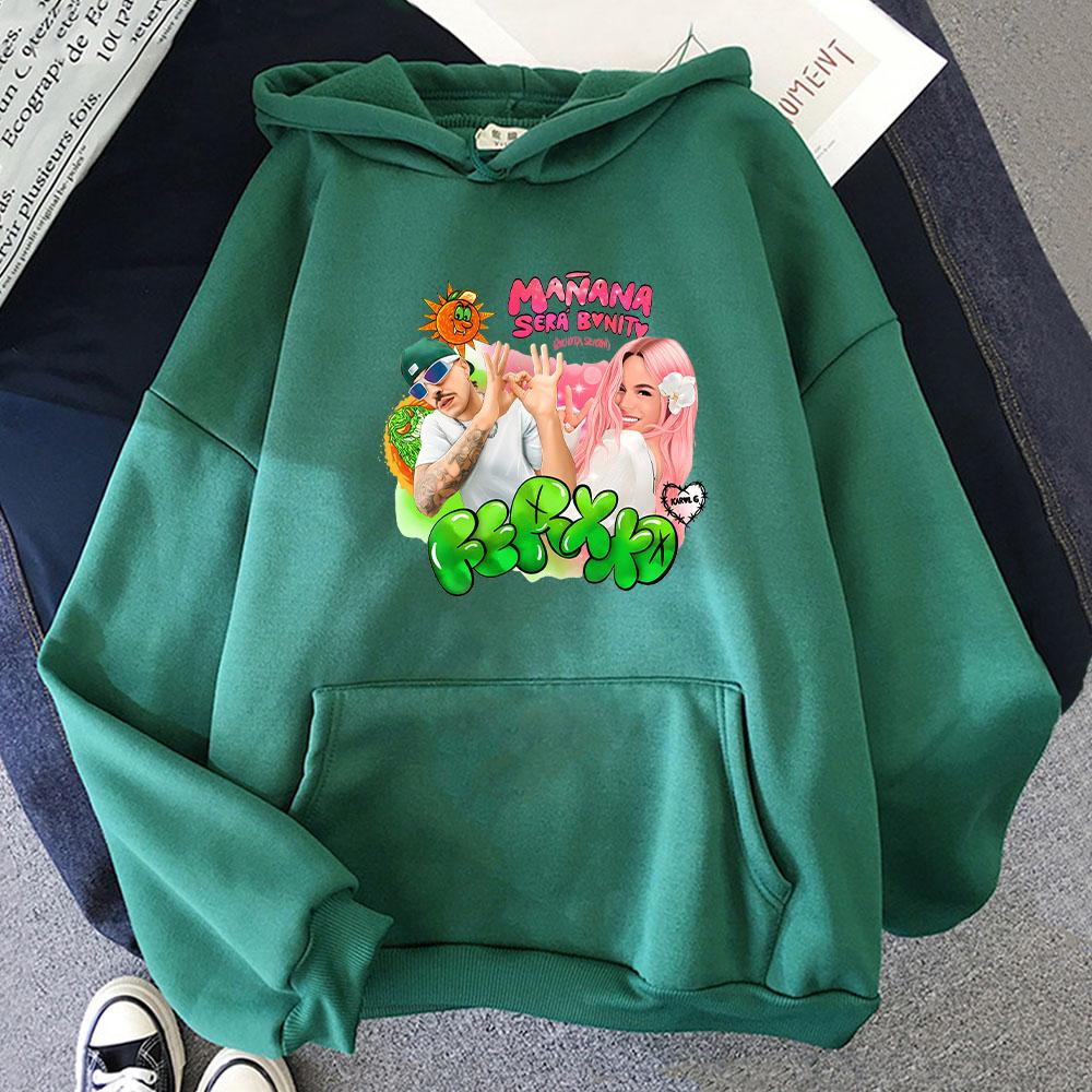 Singers Ferxxo and KAROL G 2025 New Hoodie Fashion Long-sleeved Sweatshirt Graphic Printing Aldult Clothing Camisetas Pullovers