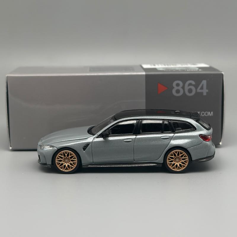 MINIGT 864 Metallic grey BMW M3 Competition Touring Brooklyn 1:64 alloy car Model