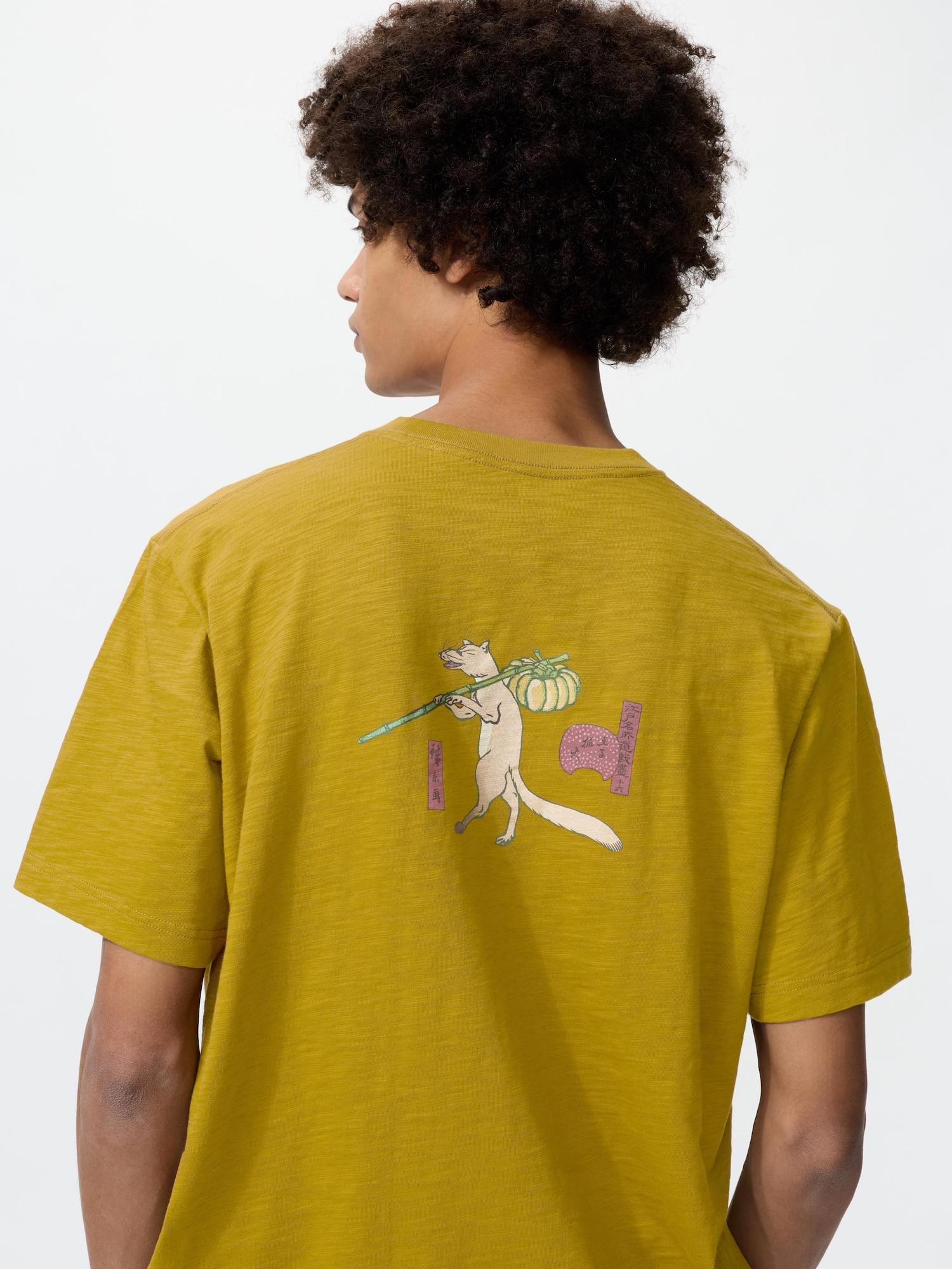 

Uniqlo Япония Укиё-э Животное Ут 47 YELLOW/S