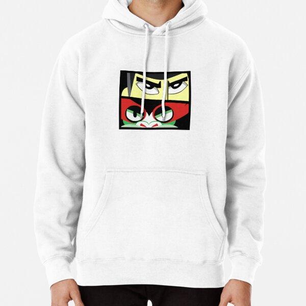 

Мужские худи премиум хлопок Харадзюку с принтом «Драматичные глаза Самурая Джека», забавный стиль, круглый вырез, повседневный пуловер XXXL белый