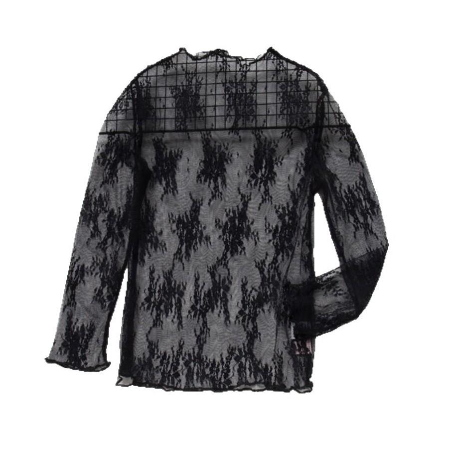 Girls' Korean Style Lace Mesh Sun Protection Long Sleeve Top