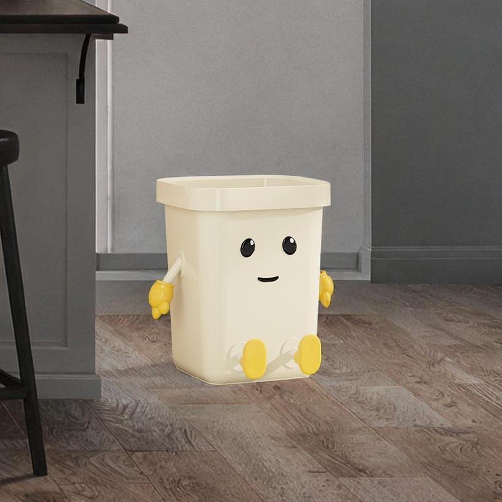 Creative Trash Can Cute Garbage Bin Dustbin Household Compost Bucket for Bathroom