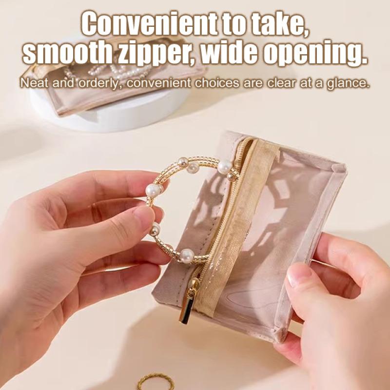 Jewelry Storage Bag Set Zipper Bag Jewelry Watch Storage Bag Organizer Necklace Storage Bag