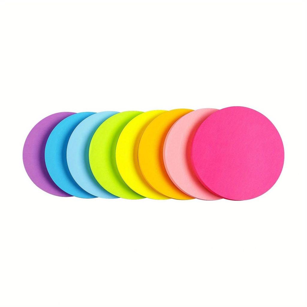 Vibrant Sticky Notes with Strong Adhesive - Tearable, Reusable, Fluorescent Memo Pad for Students and Offices