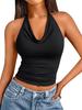 European and American fashion foreign style neck sleeveless sexy vest women's summer slim-fitting off-the-shoulder thin versatile top