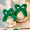 Fashion Women Cute Rabbit Cartoon Plush Novelty Slippers Closed Toe Furry Soft Sole Slip On Shoes Winter Warm Fuzzy Home Slippers