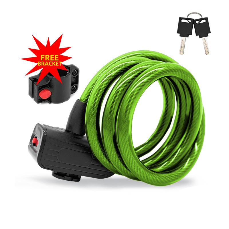 Five-Digit Combination Anti-Theft Steel Cable Lock for Bicycles and Helmets