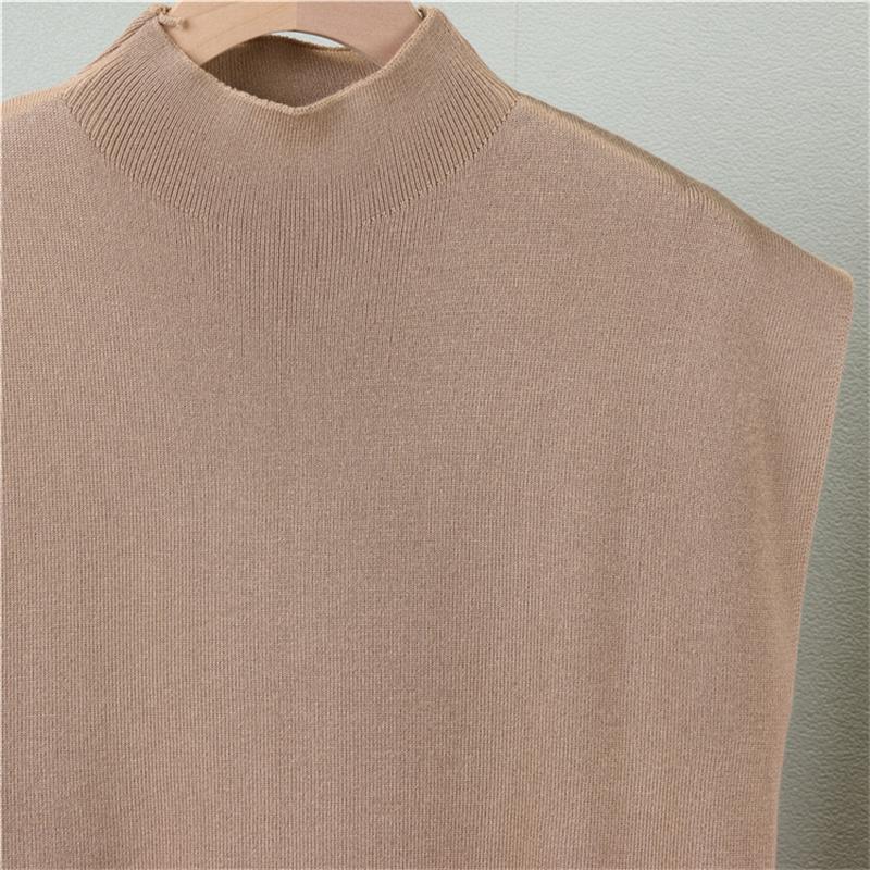 Modă de toamnă pentru femei, costum cardigan lung tricotat, rochie vestă fără mâneci asortată cu set din două piese cardigan lung tricotat