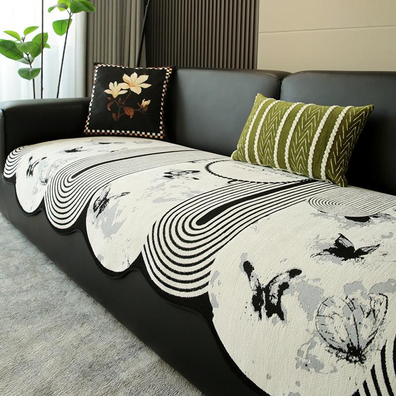 

2025 лето новый ледяной шелк прохладный специальной формы диванная подушка нескользящая прямой ряд ретро стиль цельная диванная подушка 90*70cm