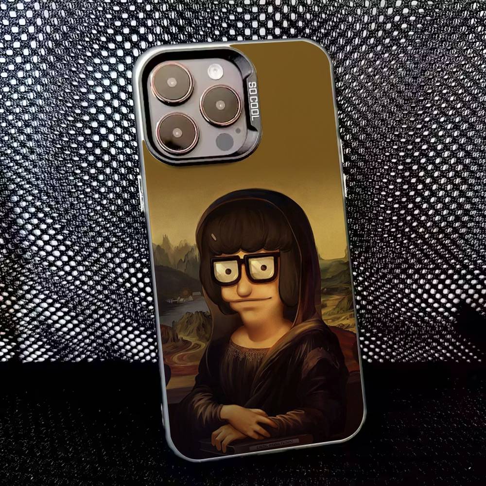 Cartoon B-Bobs Burgers Phone Case For iPhone 16,15,14,13,12,11,8,7,Pro,Max,Plus,Mini,XS,SE Anti Fall Black Matte Hard