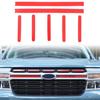 Steel Red Front Bumper Grille Panel Cover Kit For Ford Maverick -2024
