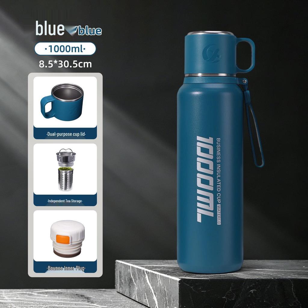 Large Capacity 316 Stainless Steel Thermos with Tea Infuser – Portable, Leak-Proof Bottle for Hot/Cold Retention