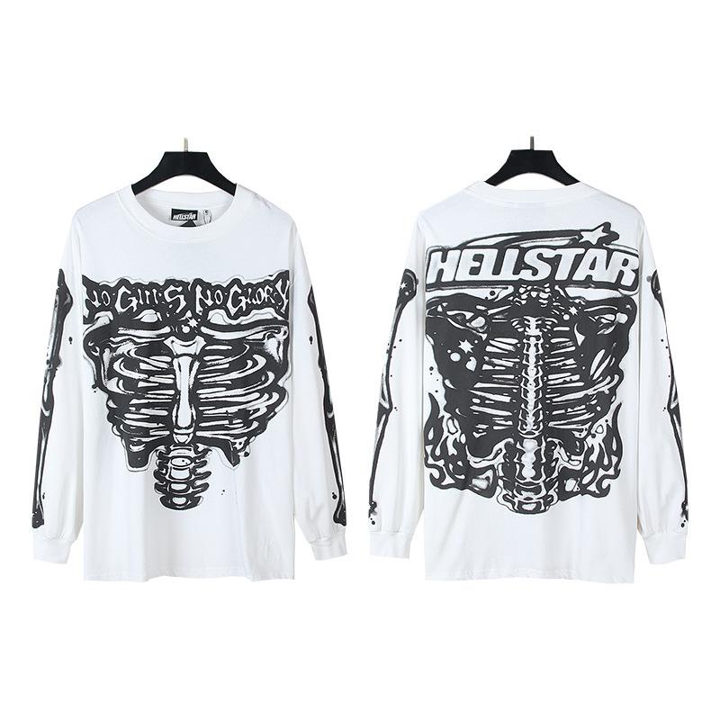25 Frühling und Herbst Amerikanische trendige Marke Herren und Damen Paare Große Größe Lockerer Pullover Langarm T-Shirt Teenager T-Shirt