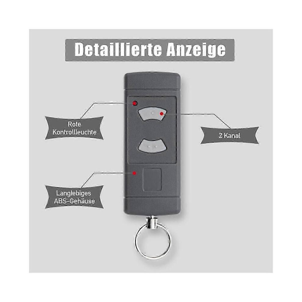2-Pack Hormann HSE2-40 HS4-40 HSM4-40 40.685 MHz Garage Door Remote Control Manual Mitter