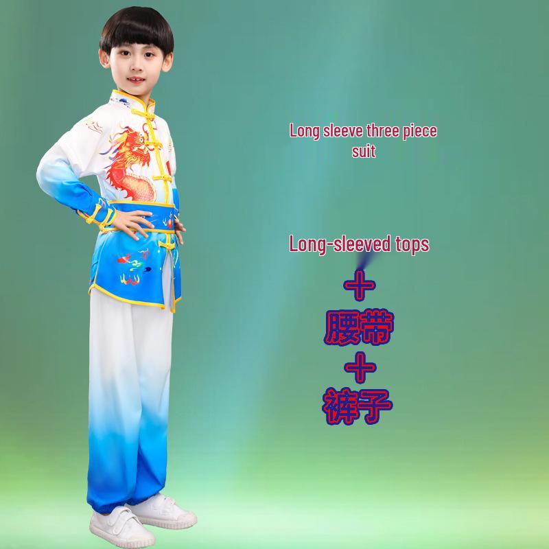 Costumi Graduati per Performance di Arti Marziali per Bambini - Unisex Manica Lunga/Corta per Allenamento e Batteria per Studenti delle Scuole Primarie