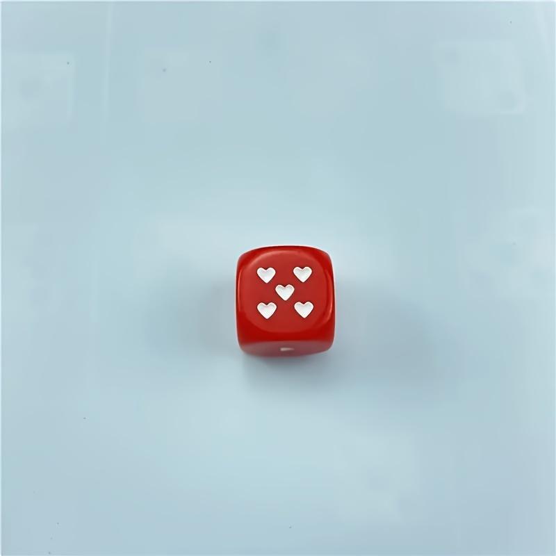 4pcs Large 2.5cm/0.98inch Heart Dice, Perfect Game Props, Valentine s Day Gift