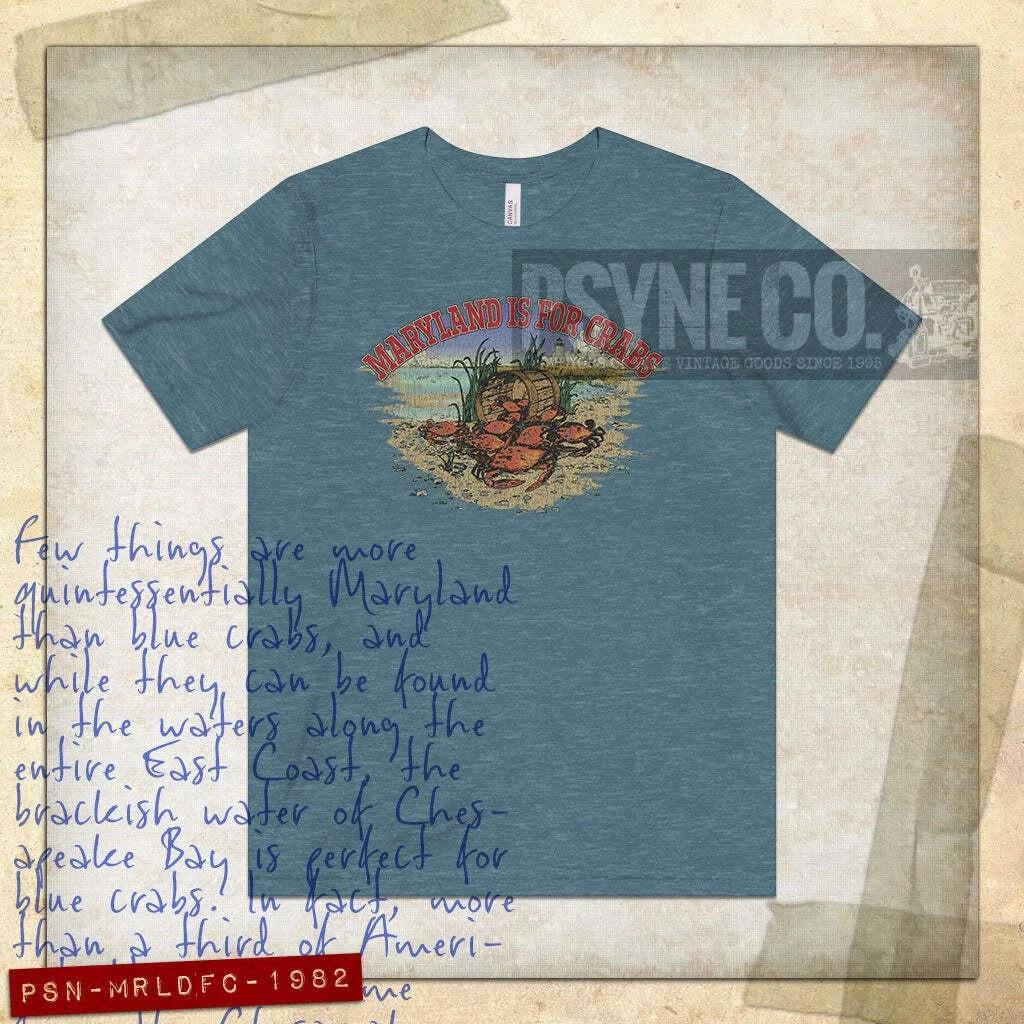Maryland is for Crabs 1982 Vintage Men s T shirt L
